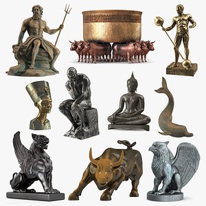 Bronze Sculptures Collection 8 3D model