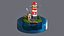 LightHouse Diorama Blender3D lowpoly Modelo 3D de baja poli