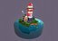 LightHouse Diorama Blender3D lowpoly Modelo 3D de baja poli