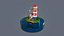 LightHouse Diorama Blender3D lowpoly Modelo 3D de baja poli