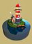 LightHouse Diorama Blender3D lowpoly Modelo 3D de baja poli