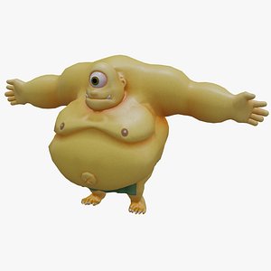 Chubby Fat Ogre Rigged 3D Model