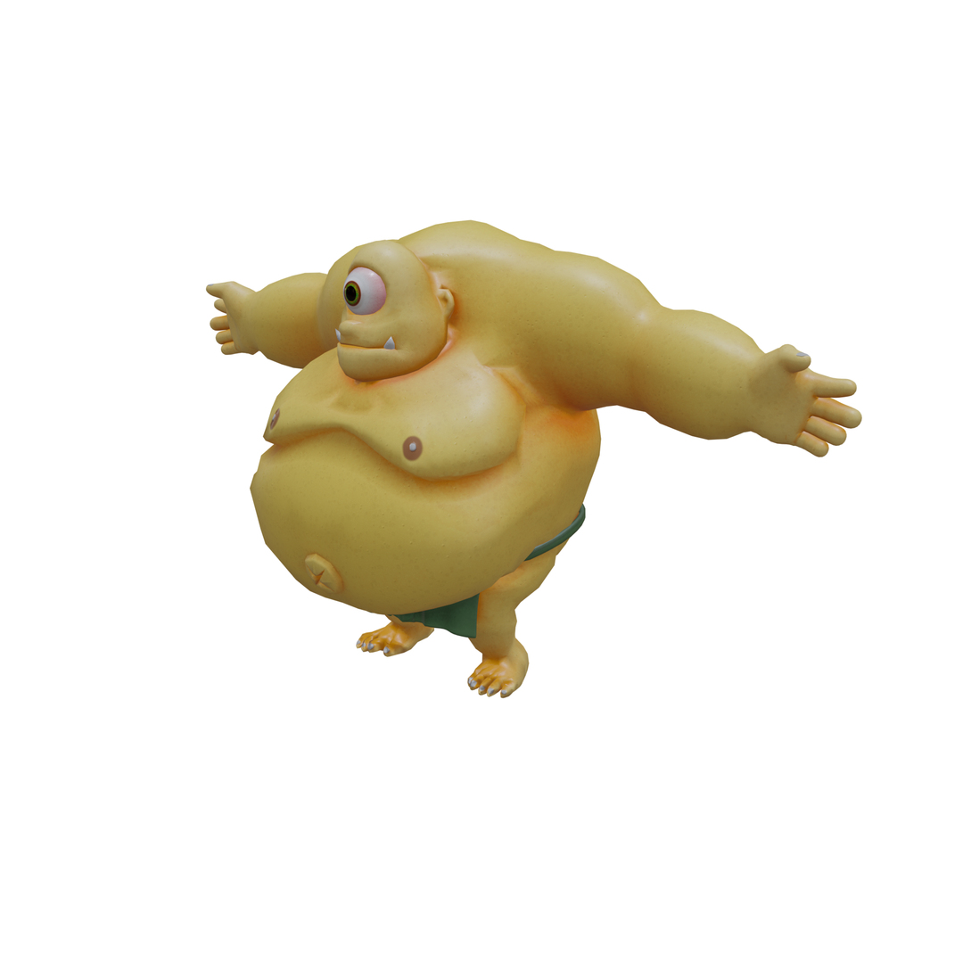 3D Chubby Fat Ogre Rigged 3D Model - TurboSquid 2490136