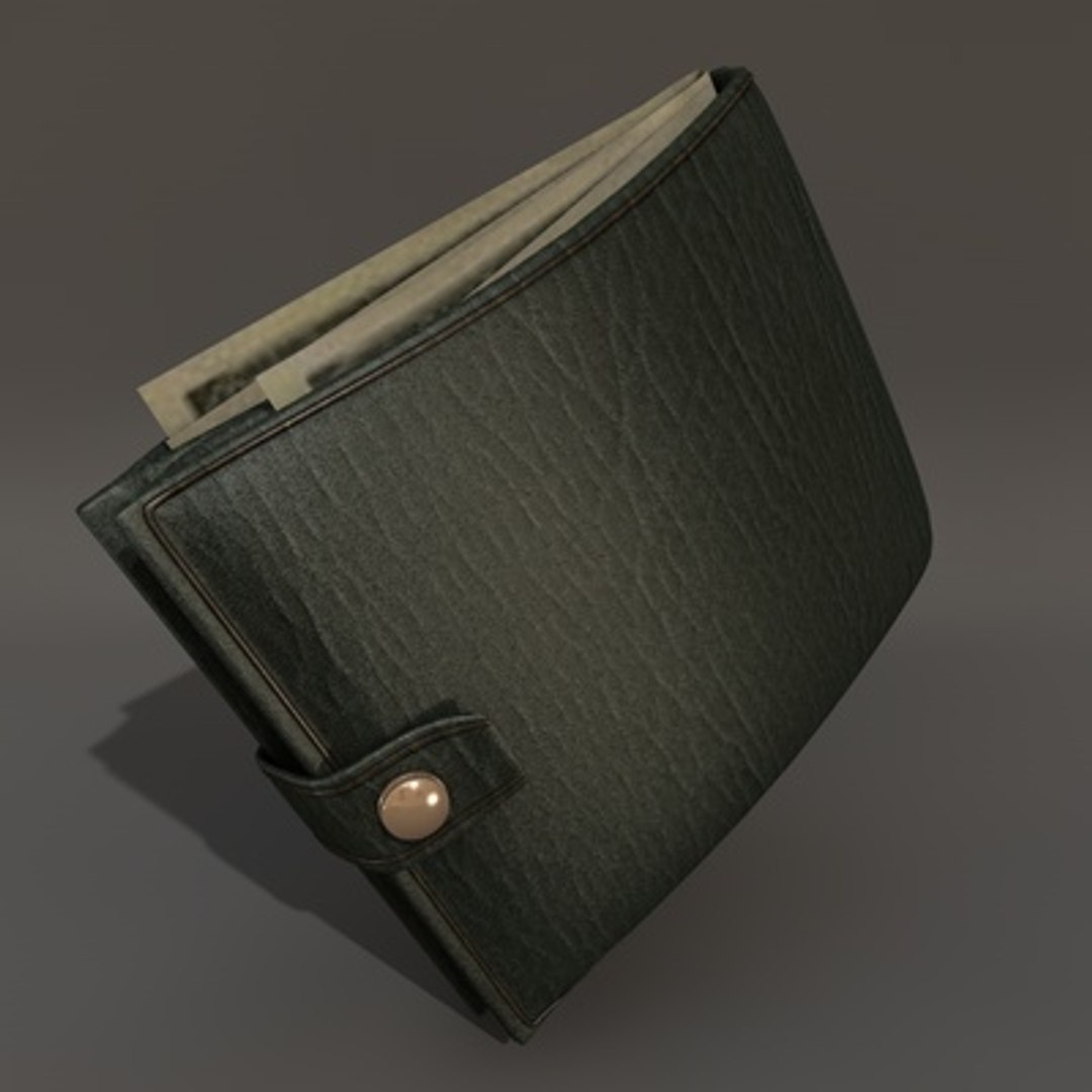 3d Model Leather Wallet