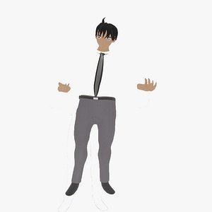 anime male character 3D