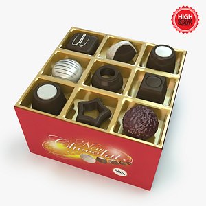 chocolates box 3d c4d