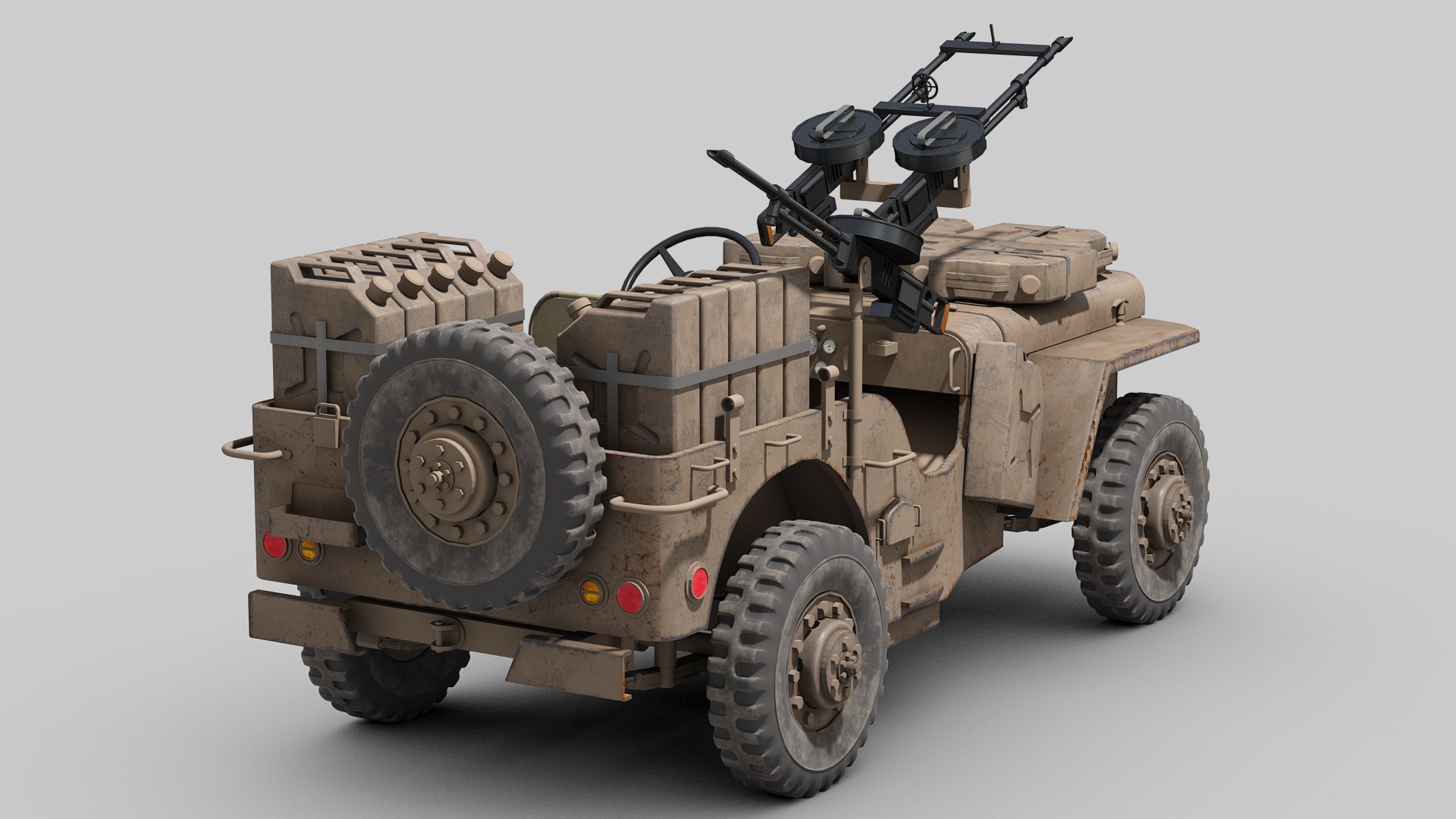 Ww2 Sas Desert Raider 3d Model