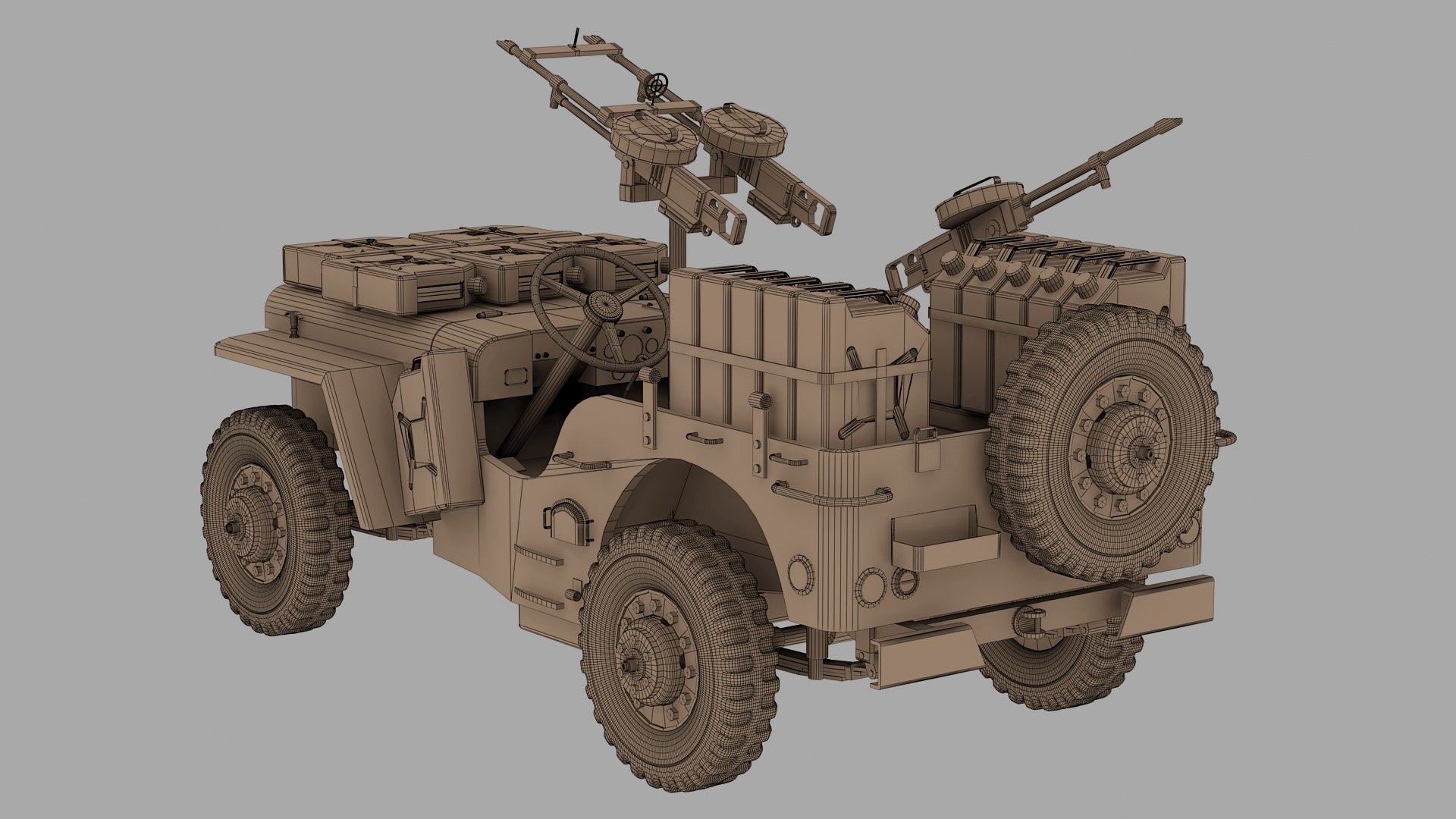 Ww2 Sas Desert Raider 3d Model