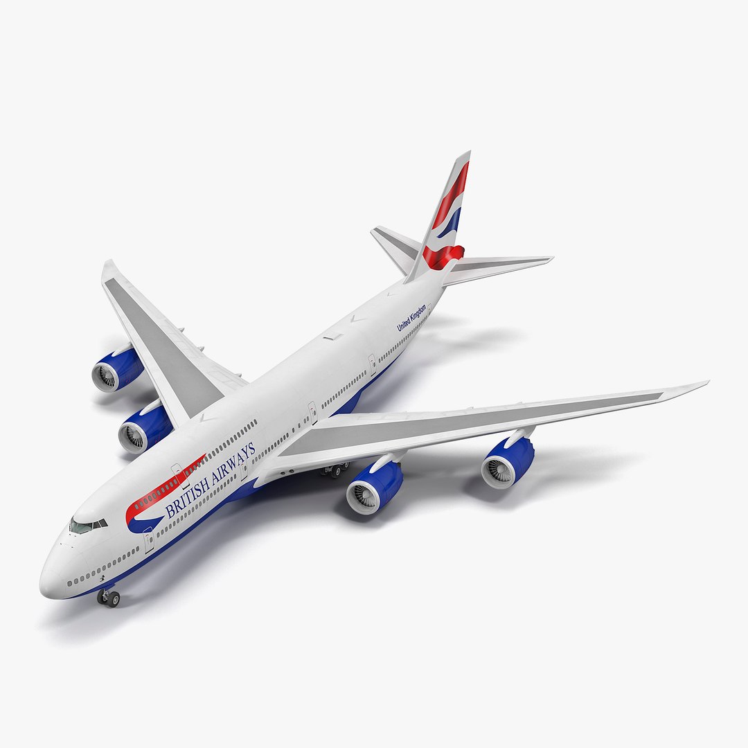 Boeing 747-8I British Airways 3D model preview