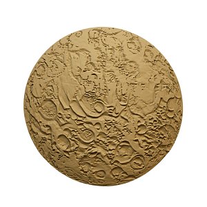 Moon Surface Relief wall decor STL Mural CNC 437 model