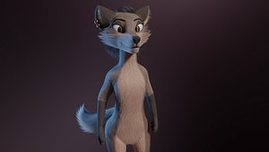 Sapphire Anthro Fox 3D