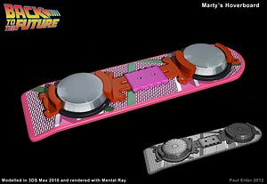 3d model hoverboard marty mcfly