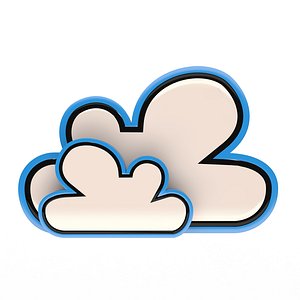 Cloud icon 3D