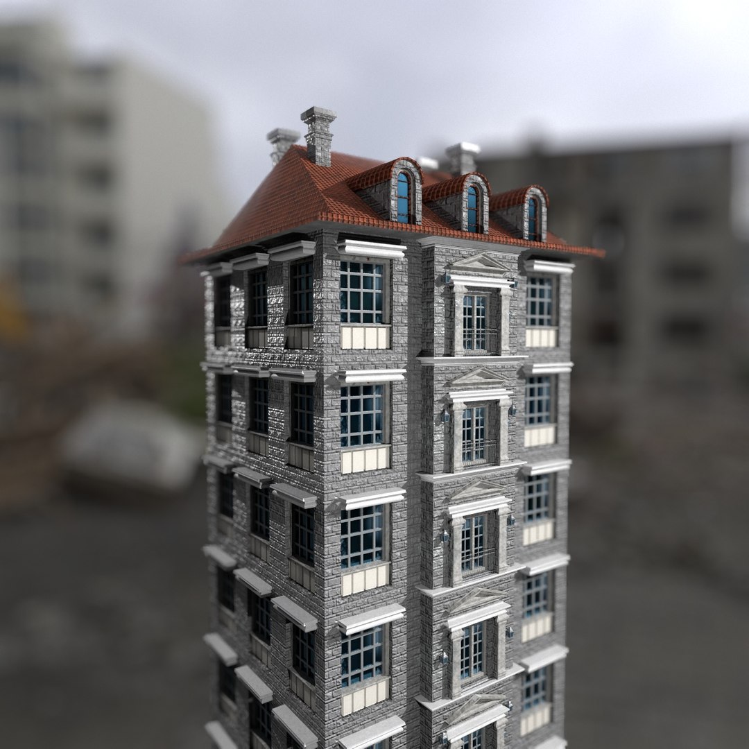 Curated visual reference: Fresh Look at 3D Apartment Building 3D Model Model