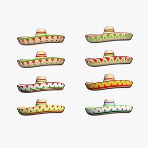 08 Mexican Hats Sombrero - Character Design Fashion 3D