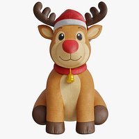 Christmas  Inflatable Red Nose Reindeer 6m