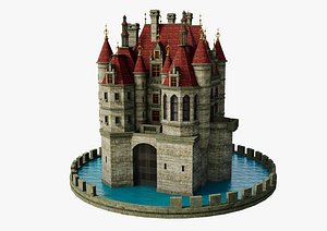 Fantasy Castle Building 3D model