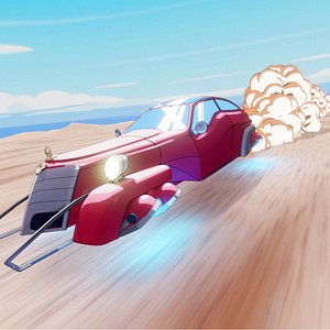 Old car Sci FI Animation