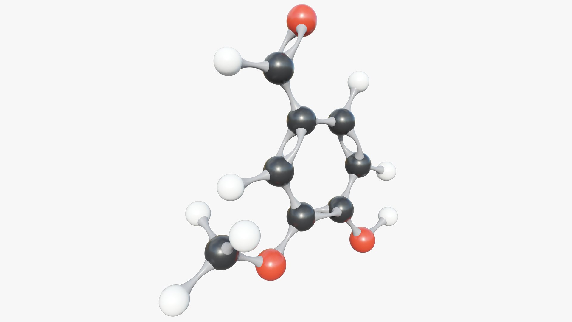 Vanillin Molecule With PBR 4K 8K model - TurboSquid 1945649