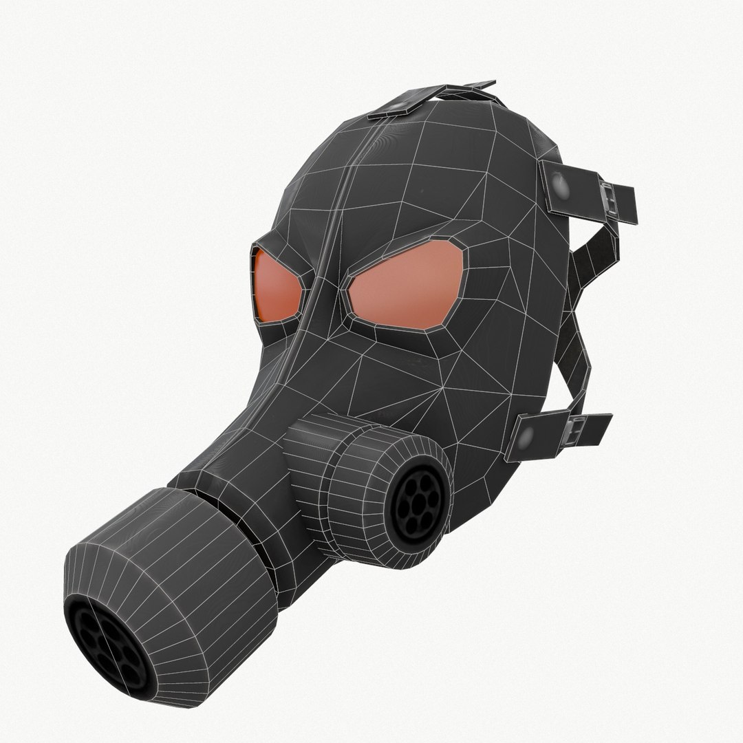 3d model of gas mask