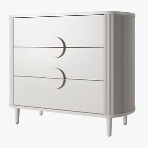 3D Crate and Barrel Roselle 3 drawer model