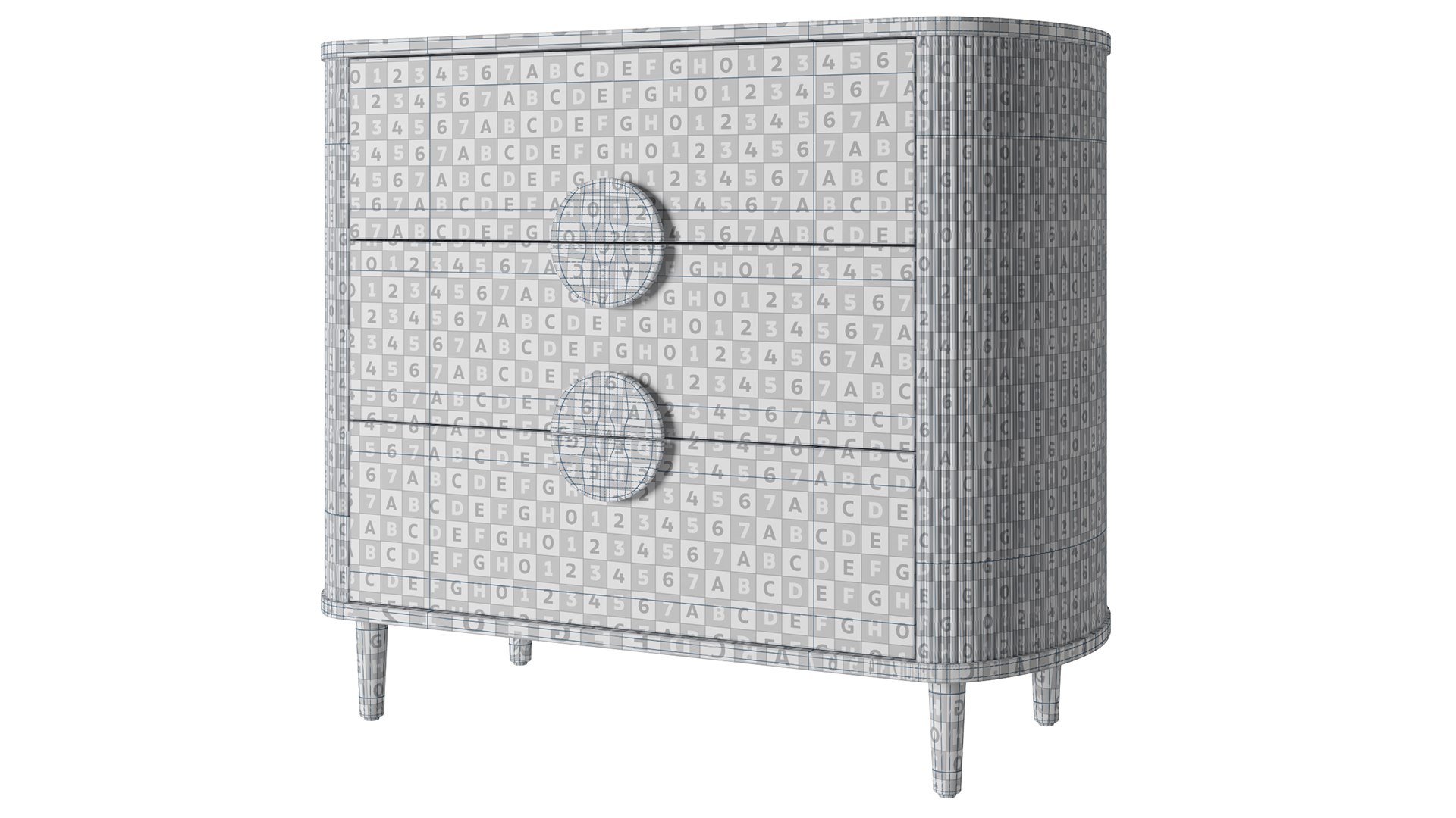 3D Crate And Barrel Roselle 3 Drawer Model TurboSquid 2194469