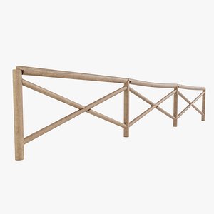 Wooden Fence 3D model