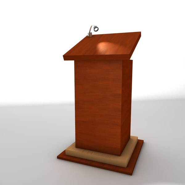 cinema4d original wooden lectern