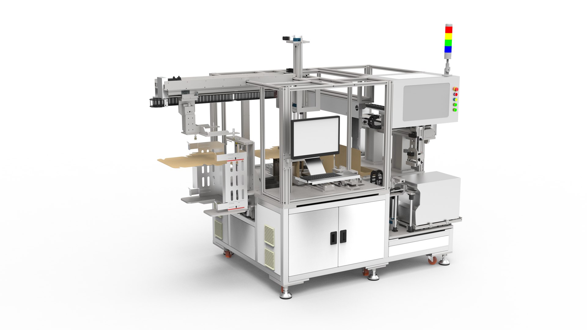 3D Automatic Folding Box Labeling Machine Model - TurboSquid 1855862