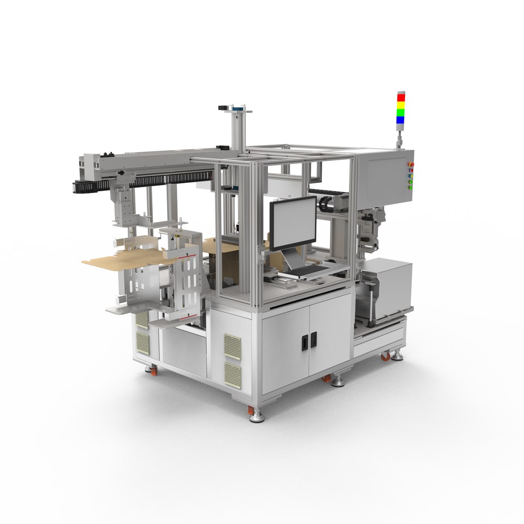 3D Automatic Folding Box Labeling Machine Model - TurboSquid 1855862