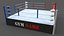 3D PBR Modular Professional Wrestling Rings 18ftx18ft model
