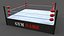 3D PBR Modular Professional Wrestling Rings 18ftx18ft model