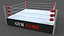 3D PBR Modular Professional Wrestling Rings 18ftx18ft model