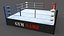 3D PBR Modular Professional Wrestling Rings 18ftx18ft model