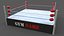 3D PBR Modular Professional Wrestling Rings 18ftx18ft model