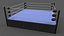 3D PBR Modular Professional Wrestling Rings 18ftx18ft model