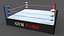 3D PBR Modular Professional Wrestling Rings 18ftx18ft model