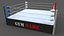3D PBR Modular Professional Wrestling Rings 18ftx18ft model