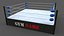 3D PBR Modular Professional Wrestling Rings 18ftx18ft model