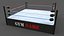 3D PBR Modular Professional Wrestling Rings 18ftx18ft model