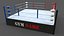 3D PBR Modular Professional Wrestling Rings 18ftx18ft model