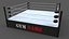 3D PBR Modular Professional Wrestling Rings 18ftx18ft model