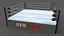 3D PBR Modular Professional Wrestling Rings 18ftx18ft model