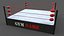 3D PBR Modular Professional Wrestling Rings 18ftx18ft model