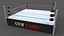 3D PBR Modular Professional Wrestling Rings 18ftx18ft model