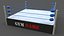 3D PBR Modular Professional Wrestling Rings 18ftx18ft model