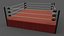 3D PBR Modular Professional Wrestling Rings 18ftx18ft model