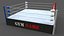 3D PBR Modular Professional Wrestling Rings 18ftx18ft model