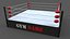 3D PBR Modular Professional Wrestling Rings 18ftx18ft model