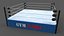 3D PBR Modular Professional Wrestling Rings 18ftx18ft model